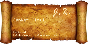 Janker Kitti névjegykártya