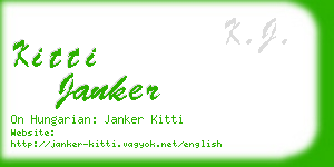 kitti janker business card